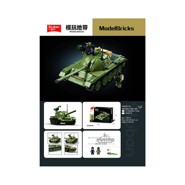 Sluban Tank (MBT) 3 in 1 M38-B1135 