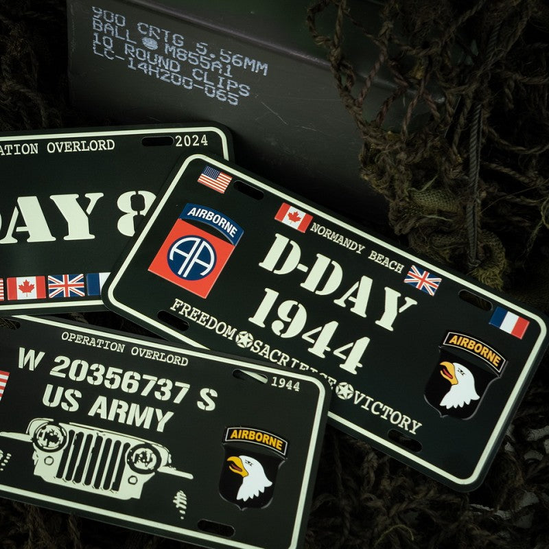 Nummerplaat D-Day Normandy Beach