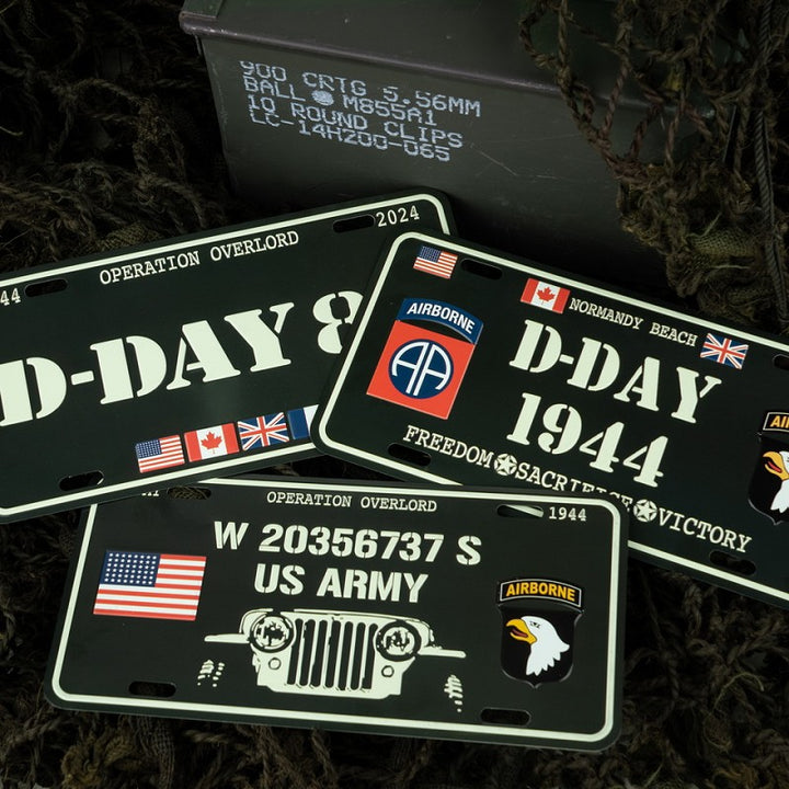 Nummerplaat D-Day Normandy Beach