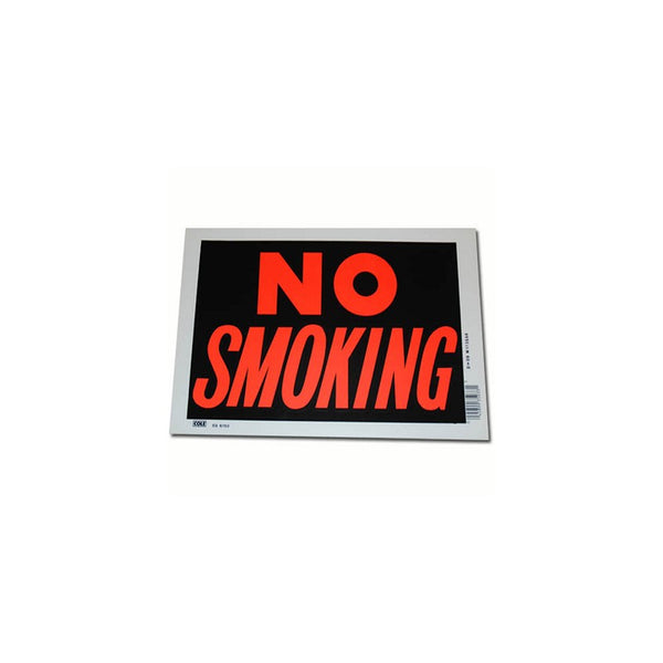 Plastic plaat klein no smoking #8169