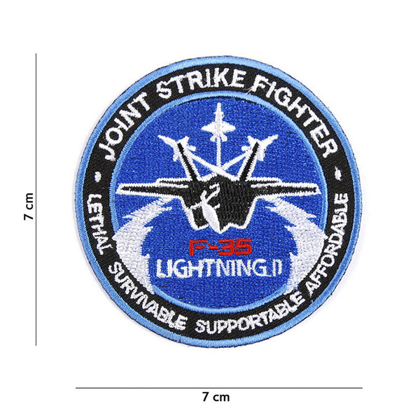 Embleem stof Joint strike fighter klein