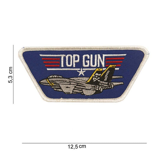 Embleem stof Top Gun Trapezium (blauw)