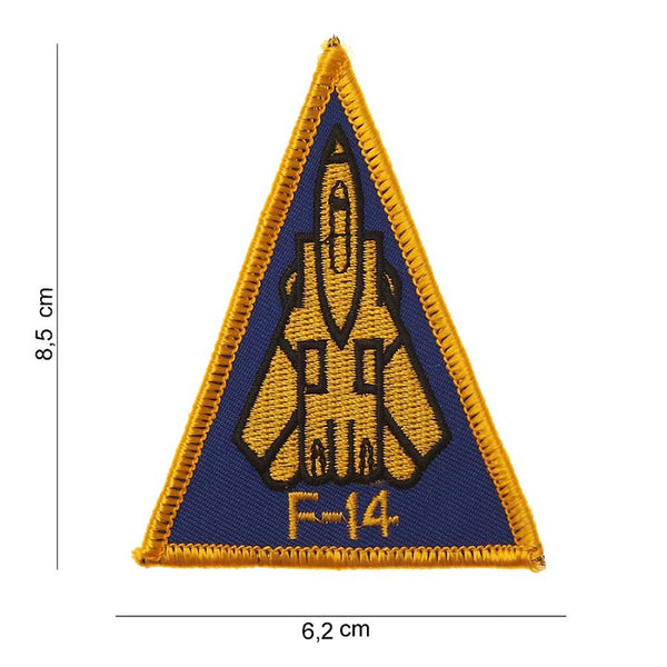 Embleem stof F-14 klein (goud)