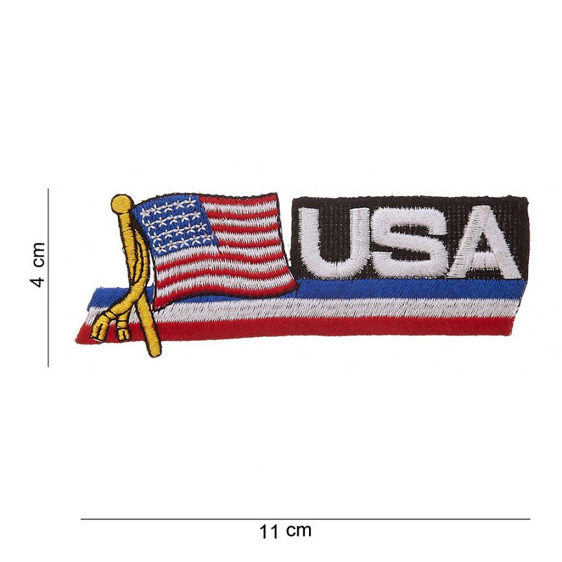 Embleem stof USA wapperende vlag