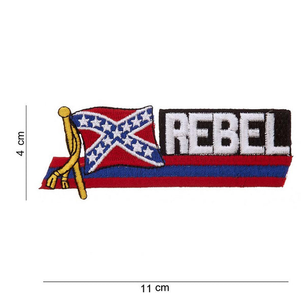 Embleem stof Rebel wapperende vlag