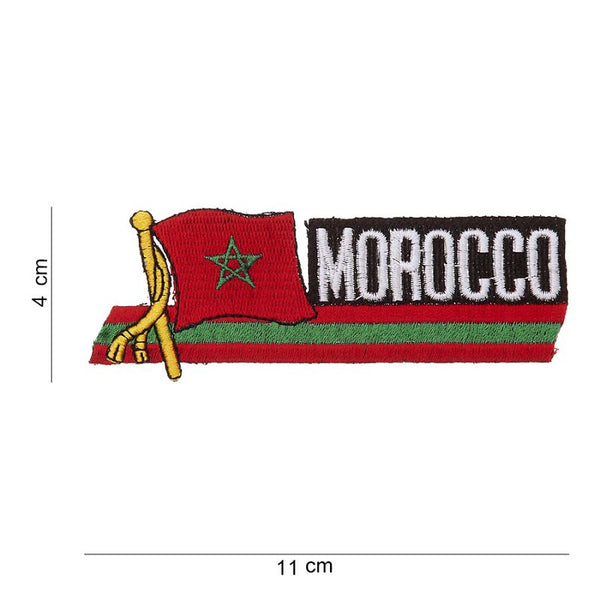 Embleem stof wapperende vlag Marocco