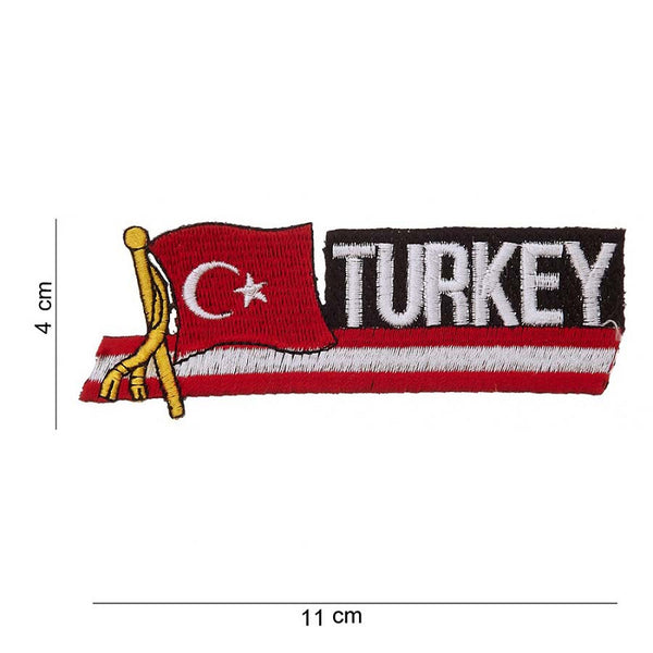 Embleem stof wapperende vlag Turkey