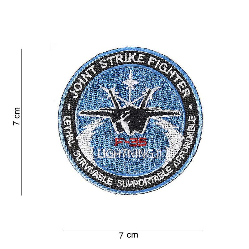 Embleem stof Joint strike fighter groot