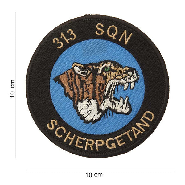 Embleem stof 313 SQN scherpgetand