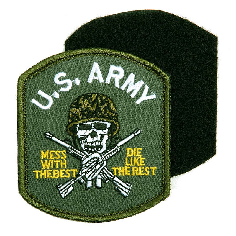 Embleem stof US army (doodskop) met klittenband