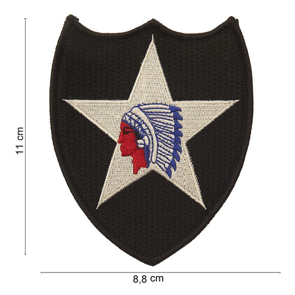 Embleem stof 2nd infantry division indian head