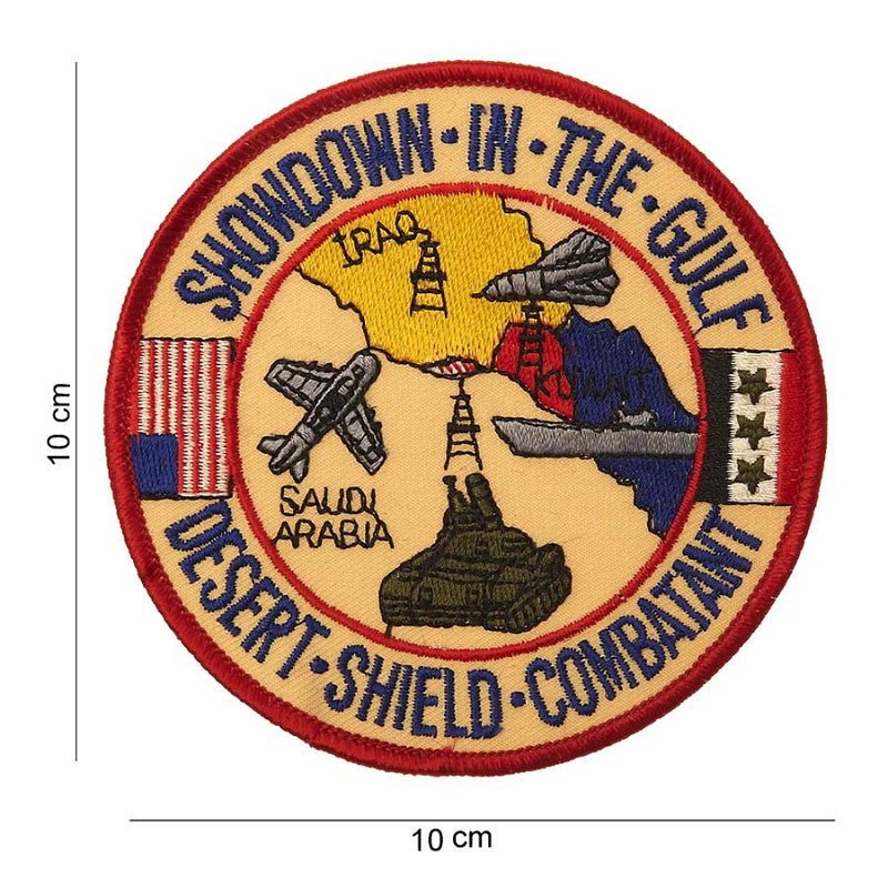 Embleem stof desert-shield- combatant