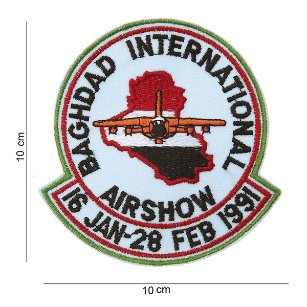 Embleem stof international airshow Baghdad