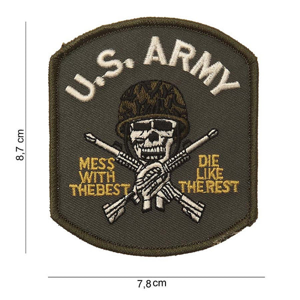 Embleem stof US army (doodskop)