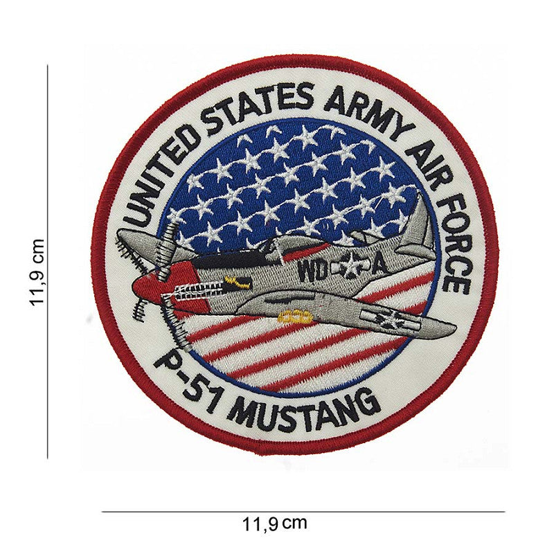 Embleem stof United States army Air Force P-51 Mustang