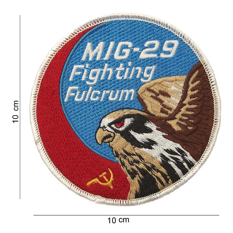 Embleem stof mig-29 fighting fulcrum