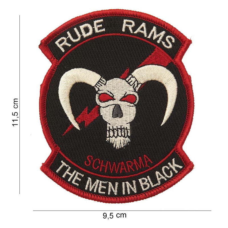 Embleem stof rude rams the man in black