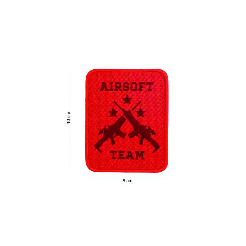 Embleem stof Airsoft team rood