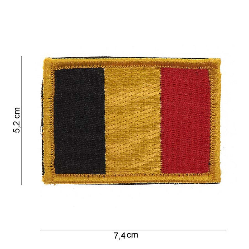 Embleem stof vlag Belgie met klittenband