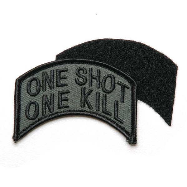 Embleem stof one shot one kill met klittenband