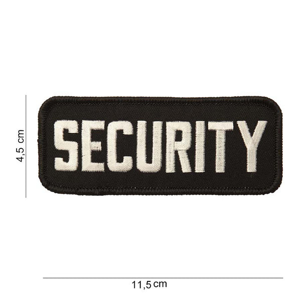 Embleem stof security (dun)