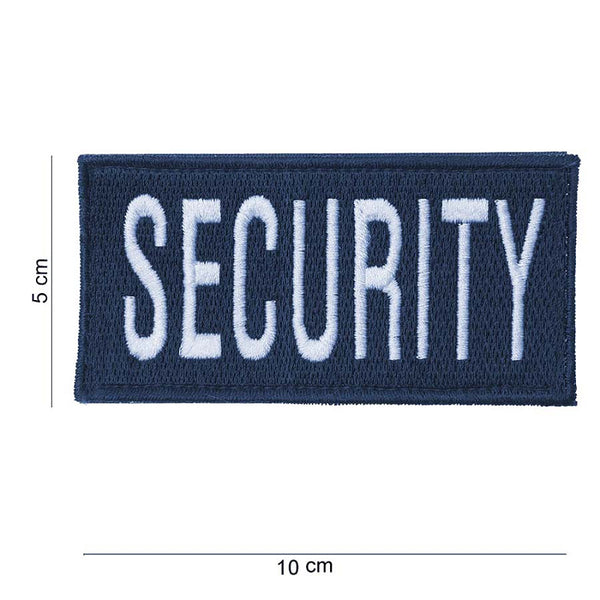 Embleem stof security (dik) met klittenband blauw