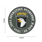 Embleem 3D PVC D-Day 80 101st Airborne #13063