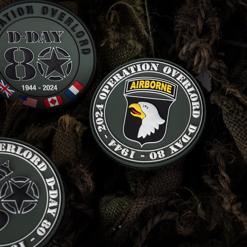 Embleem 3D PVC D-Day 80 101st Airborne #13063