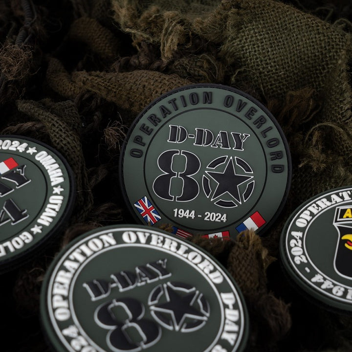 Embleem 3D PVC D-Day 80 1944-2024 Allied flags