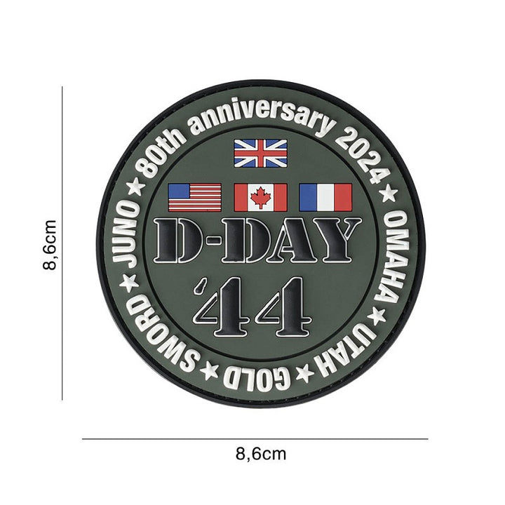 Embleem 3D PVC D-Day 80 5 stranden 