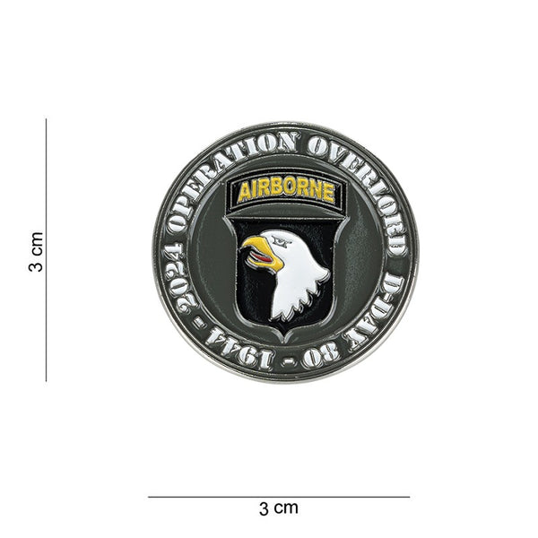 Embleem metaal D-Day 80 pin 101st Airborne