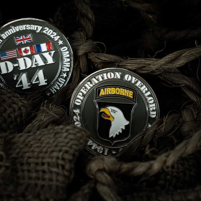 Embleem metaal D-Day 80 pin 101st Airborne