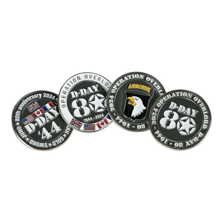 Embleem metaal D-Day 80 pin 5 beaches 