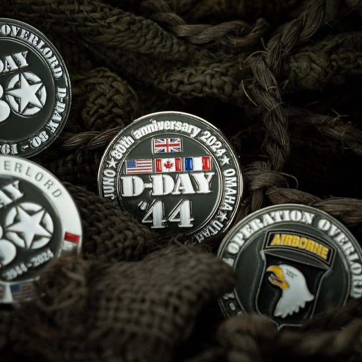 Embleem metaal D-Day 80 pin 5 beaches 