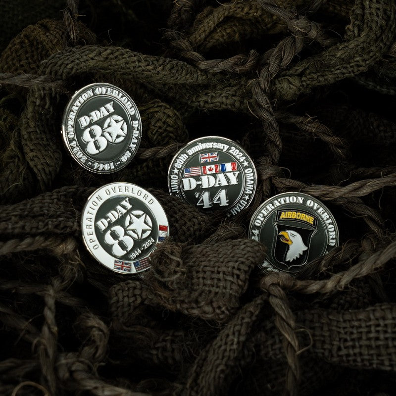 Embleem metaal D-Day 80 pin 5 beaches 