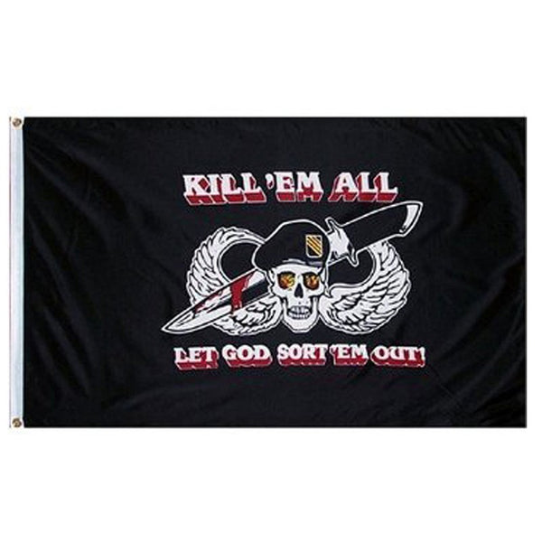 Vlag Kill em All let God sort