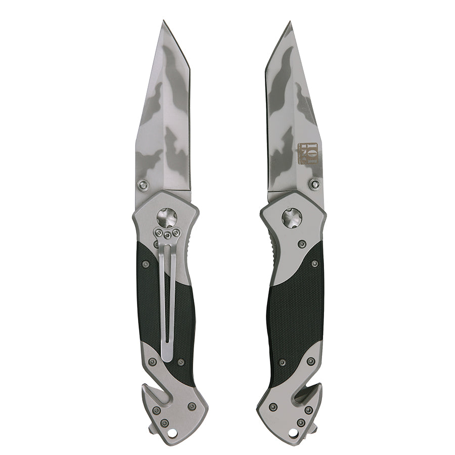 Mes + clip H254G10 - Zwart