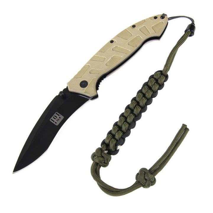 Knife cord with kevlar cord - Zwart/Groen