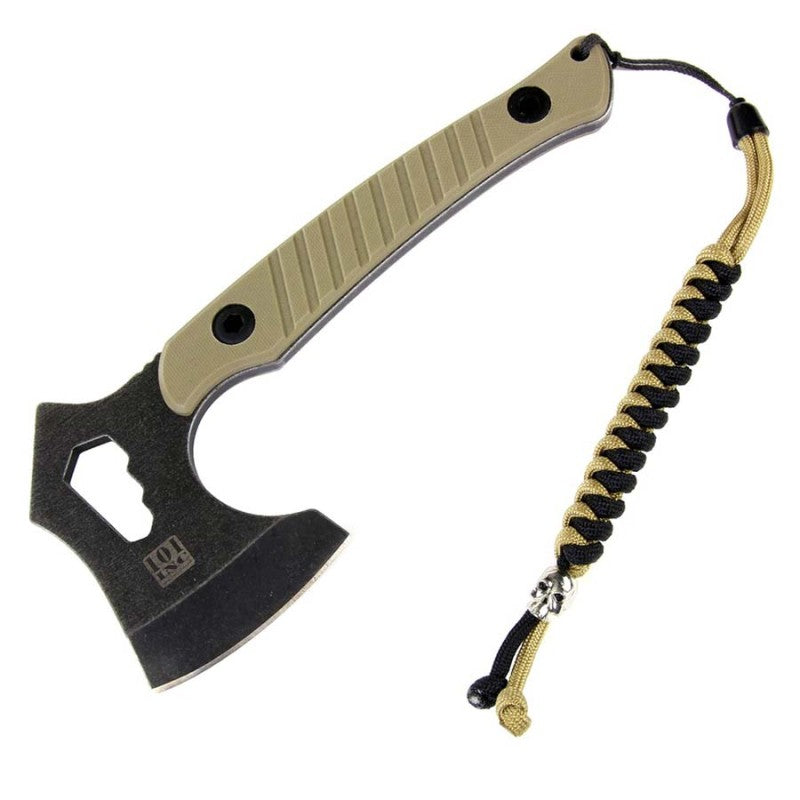 Knife cord with kevlar cord - Zwart/Coyote