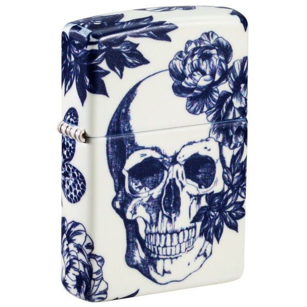 Zippo Designs Floral Skull Design