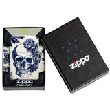 Zippo Designs Floral Skull Design