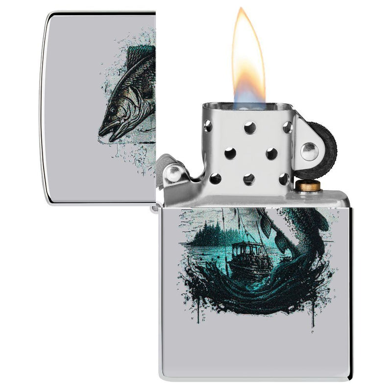 Zippo Designs Fish and Boat Design