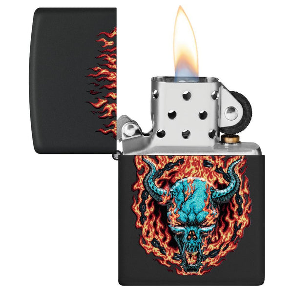 Zippo Designs Burning Devil Design