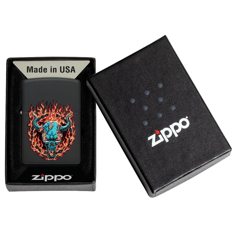 Zippo Designs Burning Devil Design