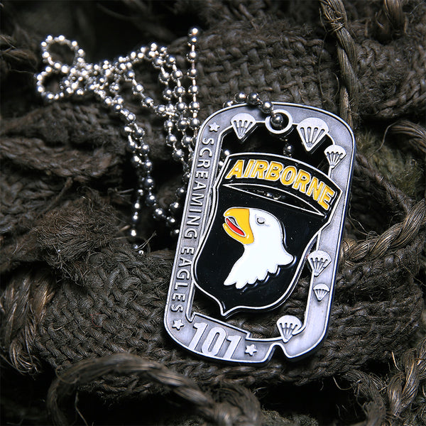 Dog tag 101st Airborne - Zilver/Chrome