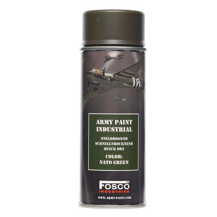 Fosco Spuitbus Legerverf 400 ML - Nato Green