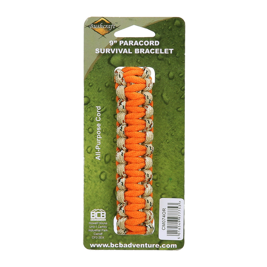 BCB Paracord iron buckle 9 inch - Oranje