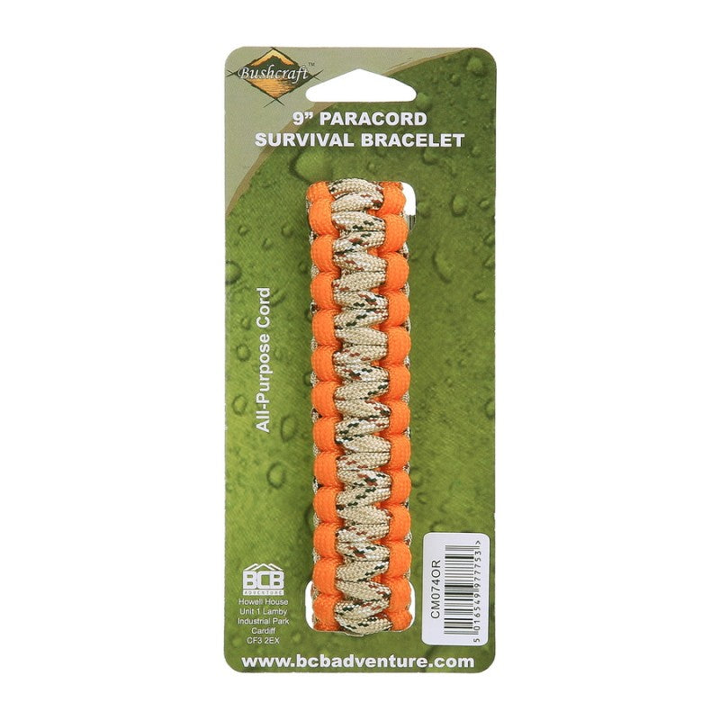 BCB Paracord iron buckle 9 inch - Oranje