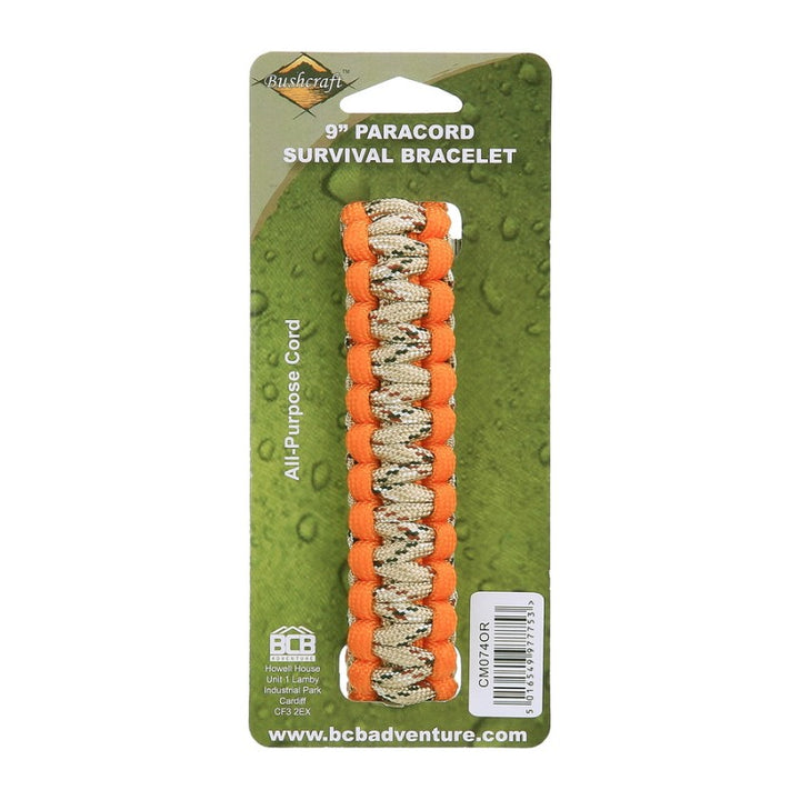 BCB Paracord iron buckle 9 inch - Oranje