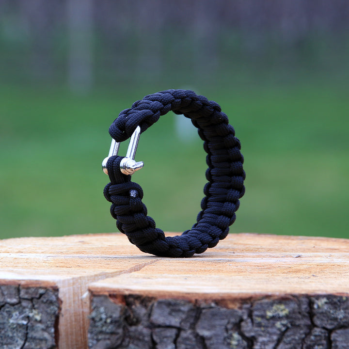 BCB Paracord iron buckle 9 inch - Zwart